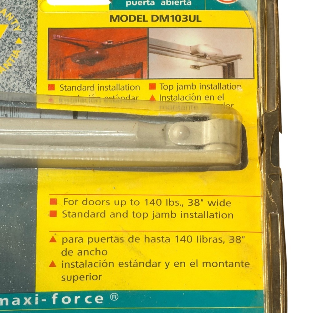 Ryobi Doorman DM103UL Door Closer Ivory Residential Light Commercial Maxi-Force